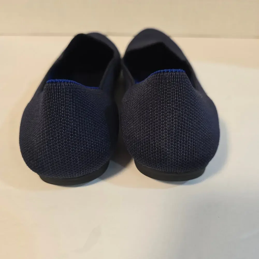 ROTHY'S THE FLAT KNIT BALLET SHOES, NAVY BLUE SIZE 8 - Picture 5 of 7